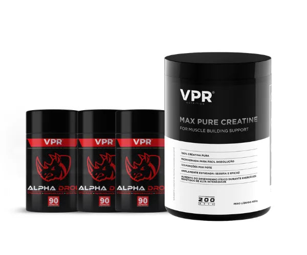 Kit 3 Alpha Drol + Creatina 400g de Brinde