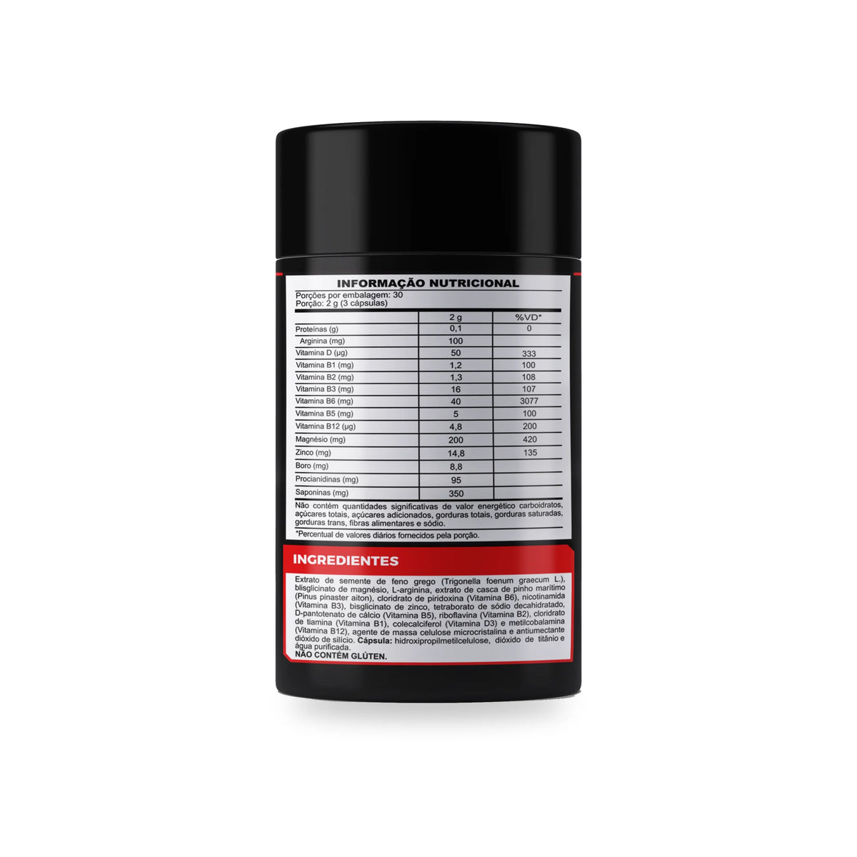 Alpha Drol VPR Nutrition 90 cápsulas – rótulo e tabela nutricional