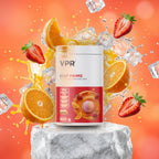 Beef Prime laranja com morango, proteína da carne refrescante