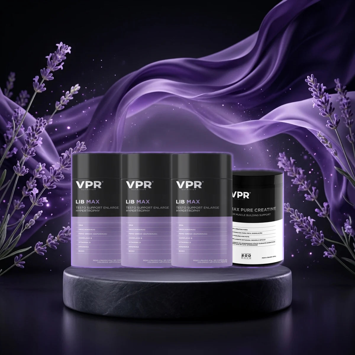 Kit 3 Lib Max Mulheres + Creatina 400g Grátis