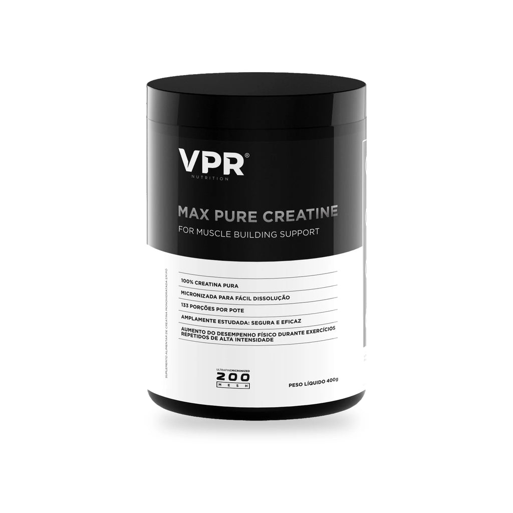 Max Pure Creatine 400g creatina monohidratada VPR Nutrition – pote frontal