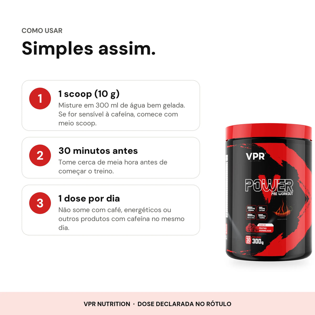 Infográfico: como usar o Pré-Treino V-Power