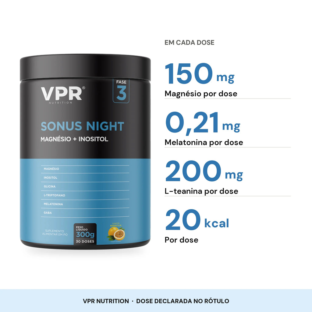 Infográfico: quantidade de cada ativo por dose do Sonus Night