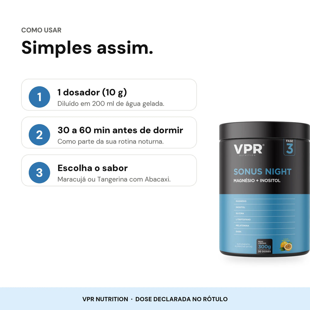 Infográfico: como usar o Sonus Night